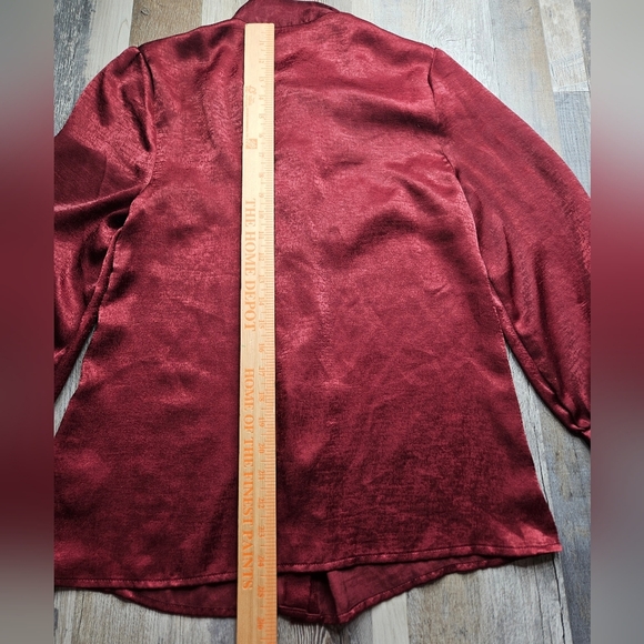 ModCloth Blouse Small Burgundy - Picture 9 of 12